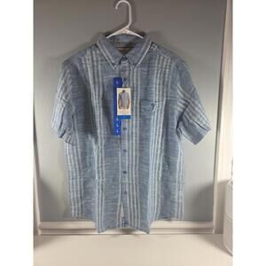 Weatherproof Vintage Short Sleeve Blue Large NEW Summer Casual